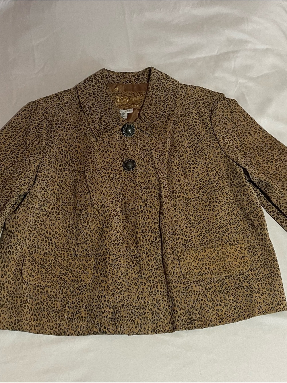 Live a Little Leopard-Print Blazer Jacket in Brown